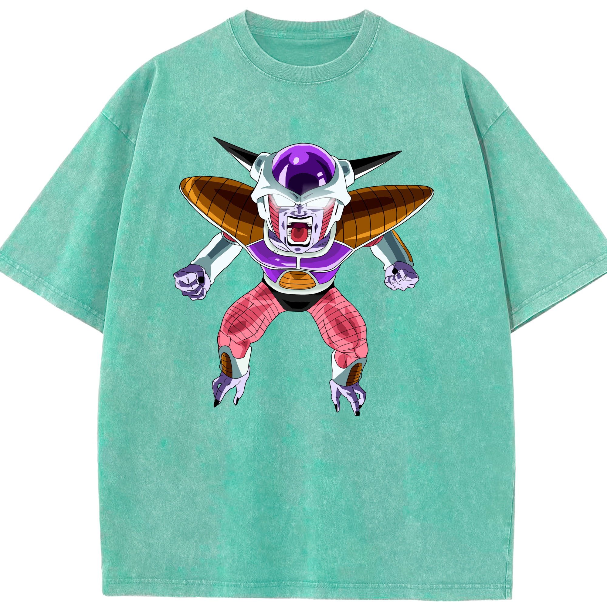 （画像用） ドラゴンボール フリーザ DRAGON BALL Frieza 綿100% ヴィンテージ風 半袖Tシャツ（フロントプリント）